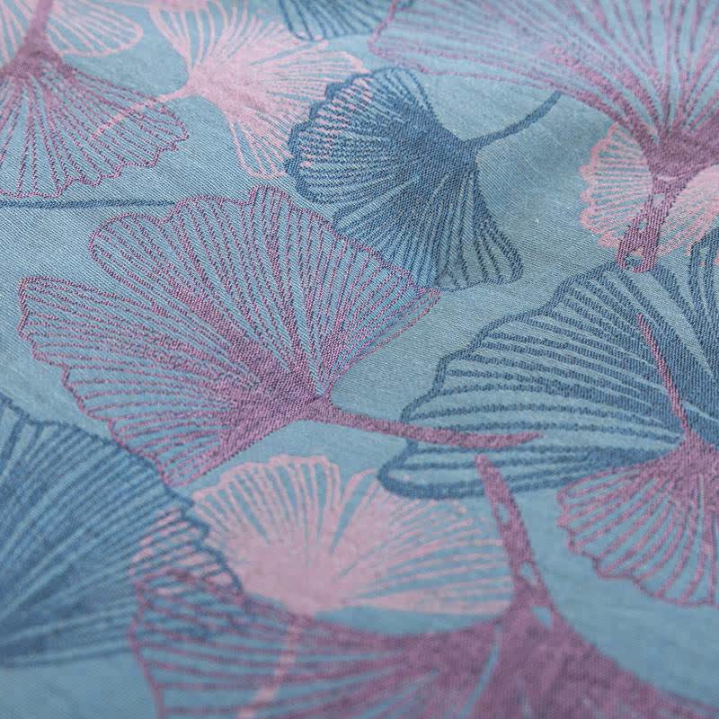 Reversible Ginkgo Leaf Cotton Gauze Quilt - image 15