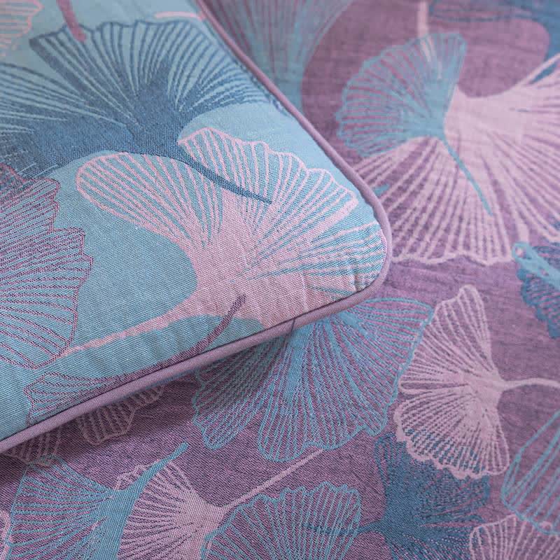 Reversible Ginkgo Leaf Cotton Gauze Quilt - image 18