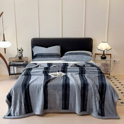 Geometric Grid Stripe Soft Throw Blanket - image 37