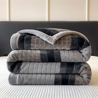 Geometric Grid Stripe Soft Throw Blanket - image 63