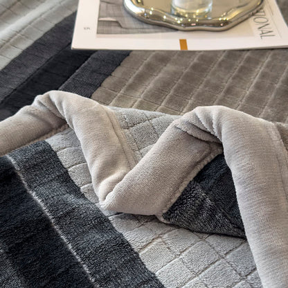 Geometric Grid Stripe Soft Throw Blanket - image 71