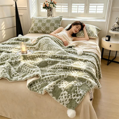 Checkered Grid Reversible Throw Blanket - image 7