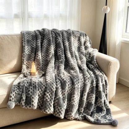 Checkered Grid Reversible Throw Blanket - image 15