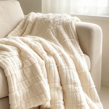Modern Block Grid Cozy Reversible Blanket - image 13