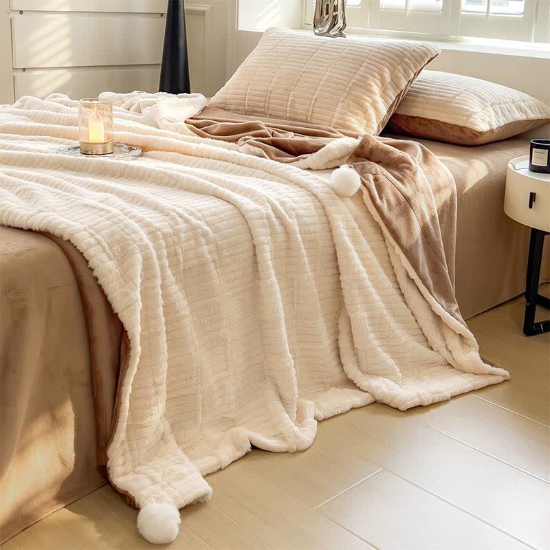 Modern Block Grid Cozy Reversible Blanket - image 10