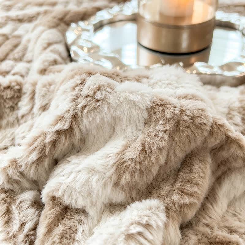 Modern Block Grid Cozy Reversible Blanket - image 7