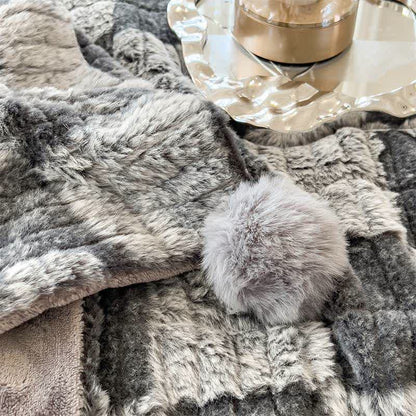 Modern Block Grid Cozy Reversible Blanket - image 24