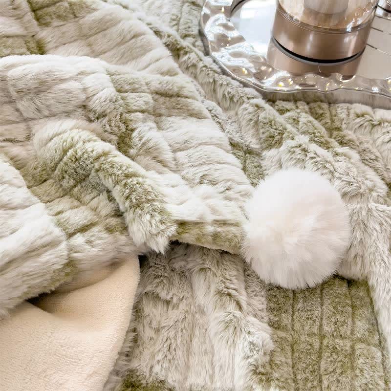 Modern Block Grid Cozy Reversible Blanket - image 41