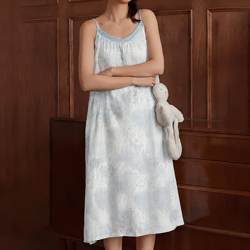 Lavender V-Neck Sleeveless Lounge Dress - image 4