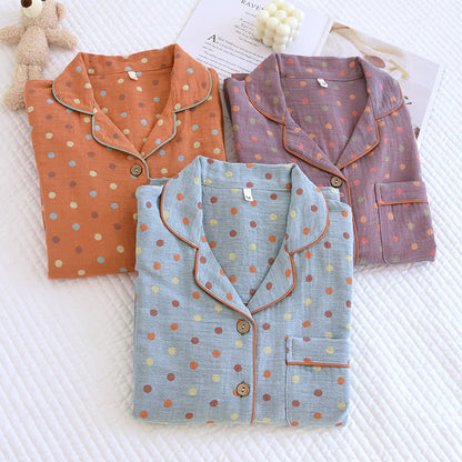 Playful Dot Cotton Gauze Loungewear Set - image 1