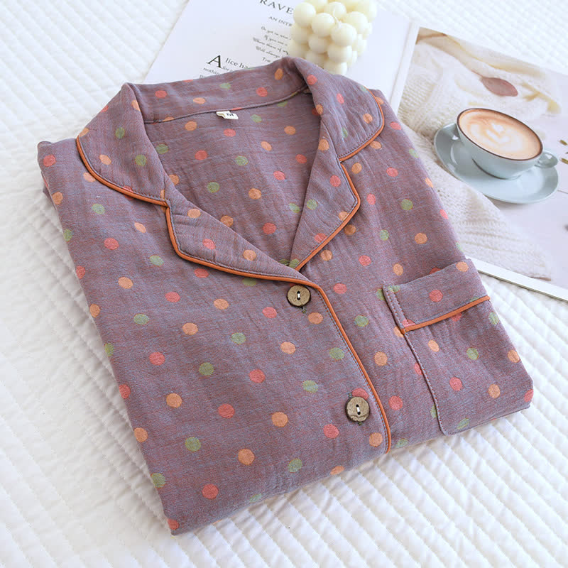 Playful Dot Cotton Gauze Loungewear Set - image 3