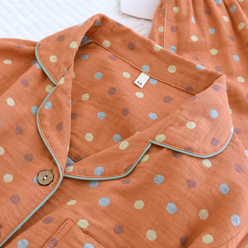 Playful Dot Cotton Gauze Loungewear Set - image 7