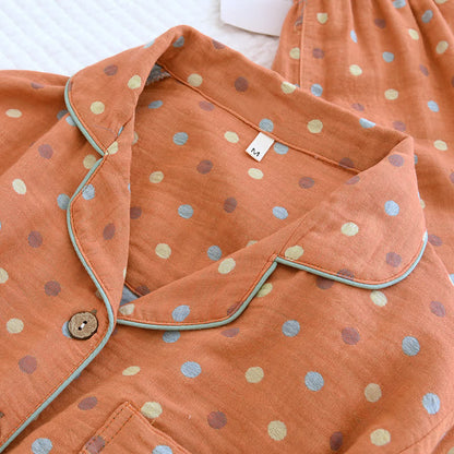 Playful Dot Cotton Gauze Loungewear Set - image 7