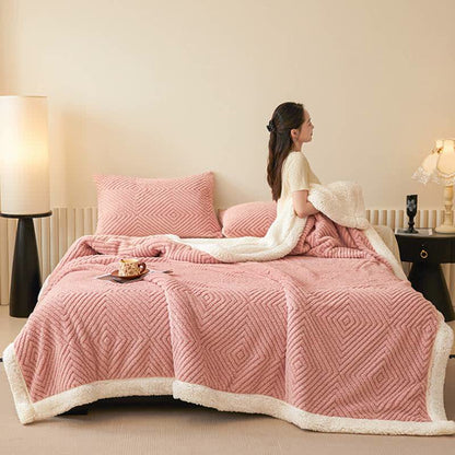 Diamond-Weave Sherpa Throw Blanket - image 16