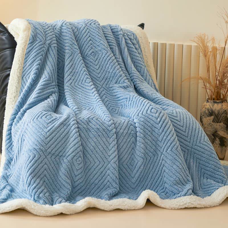 Diamond-Weave Sherpa Throw Blanket - image 31