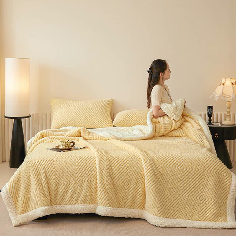 Diamond-Weave Sherpa Throw Blanket - image 44