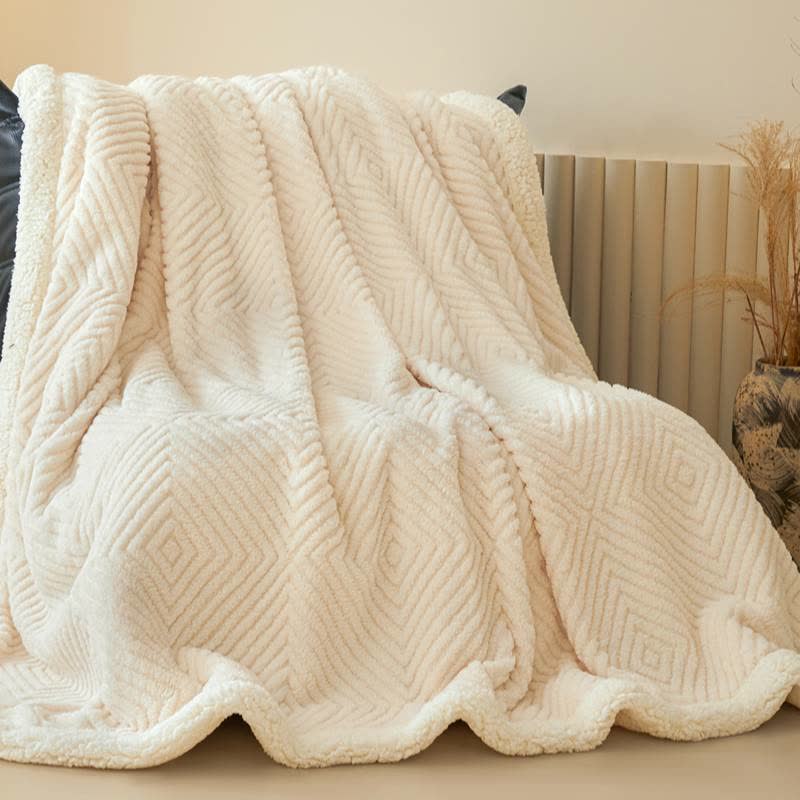 Diamond-Weave Sherpa Throw Blanket - image 36