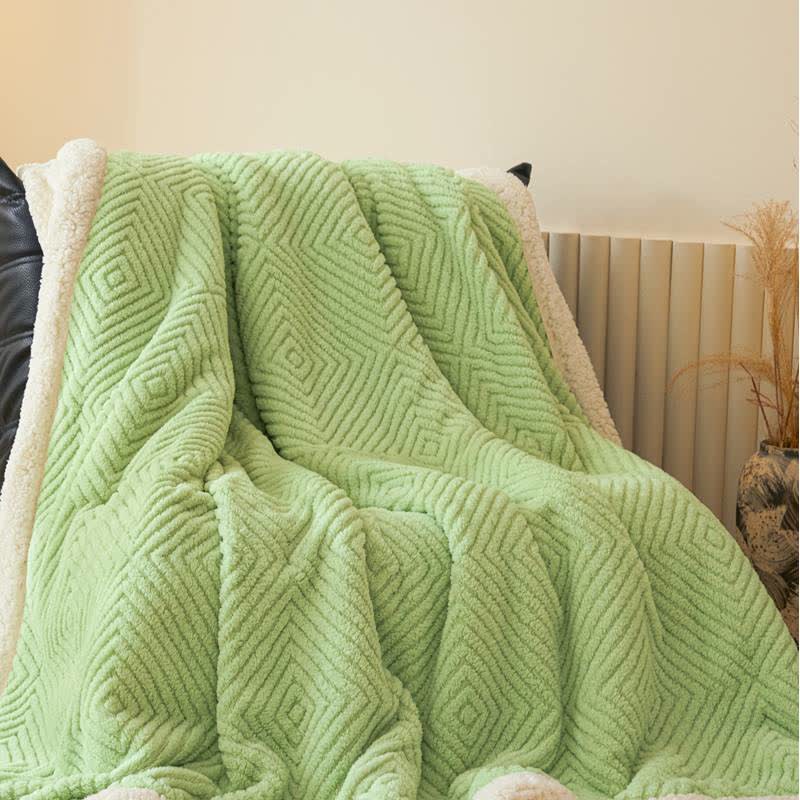Diamond-Weave Sherpa Throw Blanket - image 27
