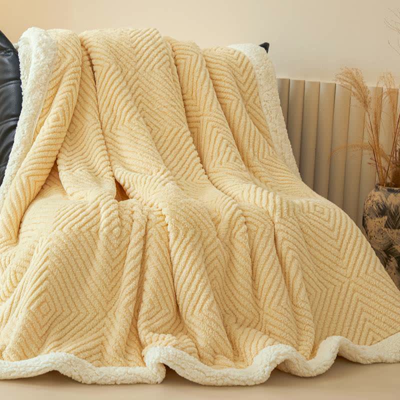 Diamond-Weave Sherpa Throw Blanket - image 46