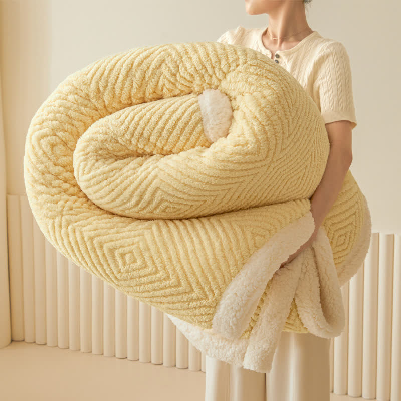 Diamond-Weave Sherpa Throw Blanket - Yellow - 79"W x 90"L - image 42
