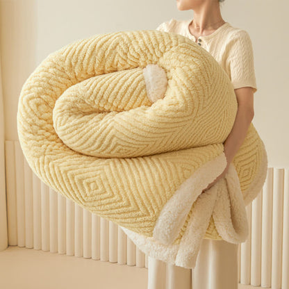 Diamond-Weave Sherpa Throw Blanket - Yellow - 79"W x 90"L - image 42
