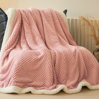 Diamond-Weave Sherpa Throw Blanket - image 20