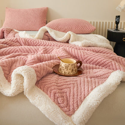 Diamond-Weave Sherpa Throw Blanket - image 21