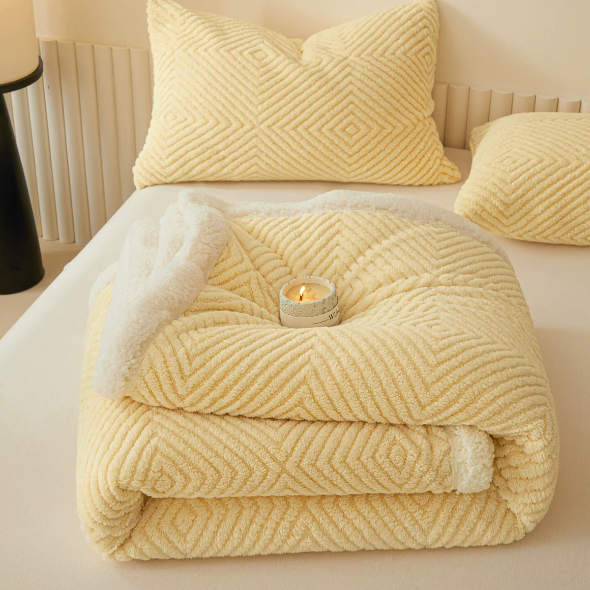Diamond-Weave Sherpa Throw Blanket - image 47