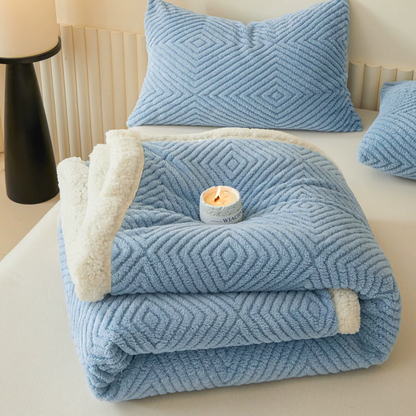 Diamond-Weave Sherpa Throw Blanket - image 32