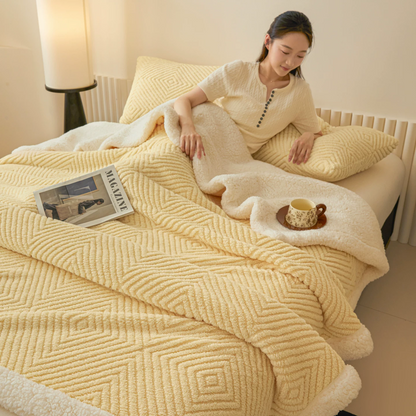 Diamond-Weave Sherpa Throw Blanket - image 45