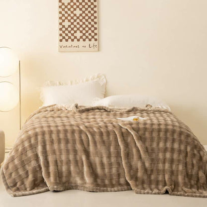Grid Embossed Thickened Thermal Blanket - image 10