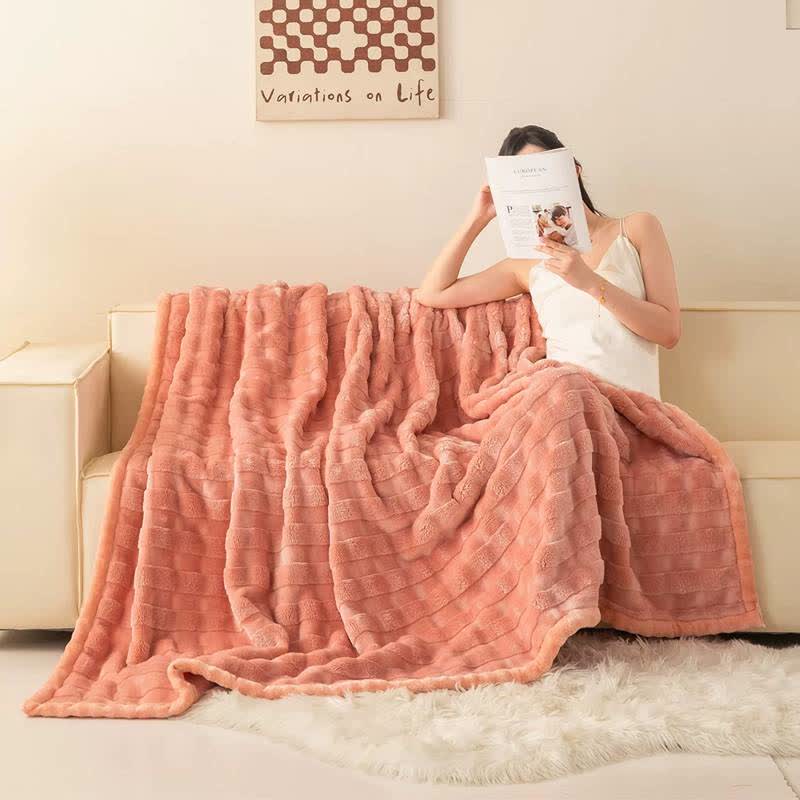 Grid Embossed Thickened Thermal Blanket - image 8