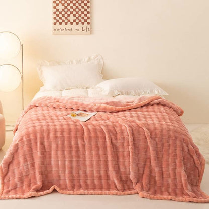 Grid Embossed Thickened Thermal Blanket - image 6