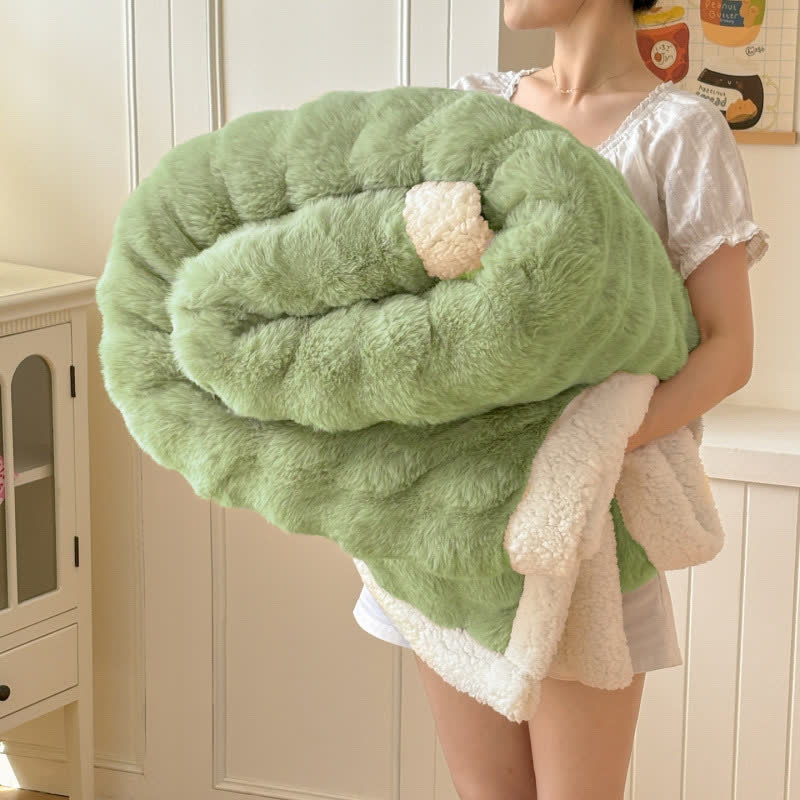 Wavy Plush Fleece Double-Layer Sherpa Blanket - image 16