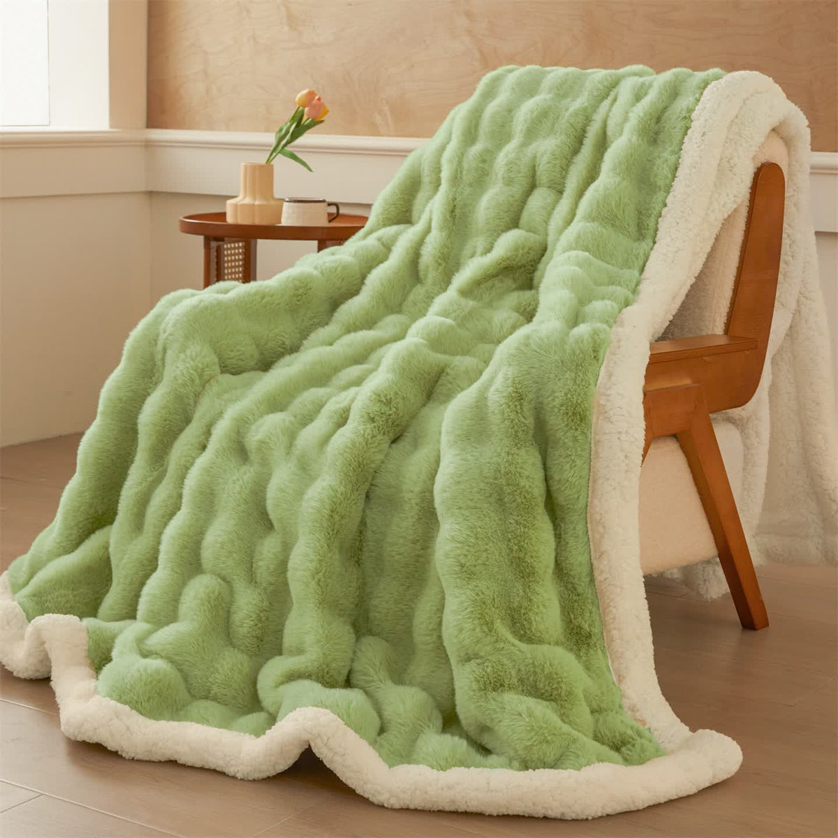 Wavy Plush Fleece Double-Layer Sherpa Blanket - image 18