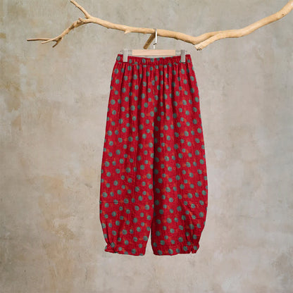 Polka Dot Cotton Harem Pants - image 1