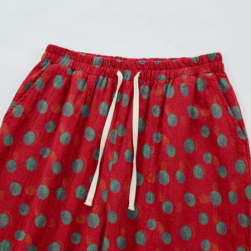 Polka Dot Cotton Harem Pants - image 2