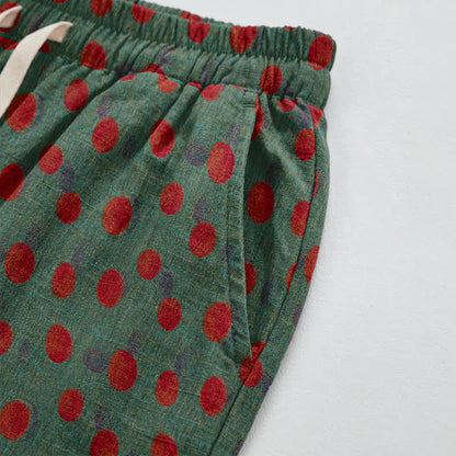 Polka Dot Cotton Harem Pants - image 9