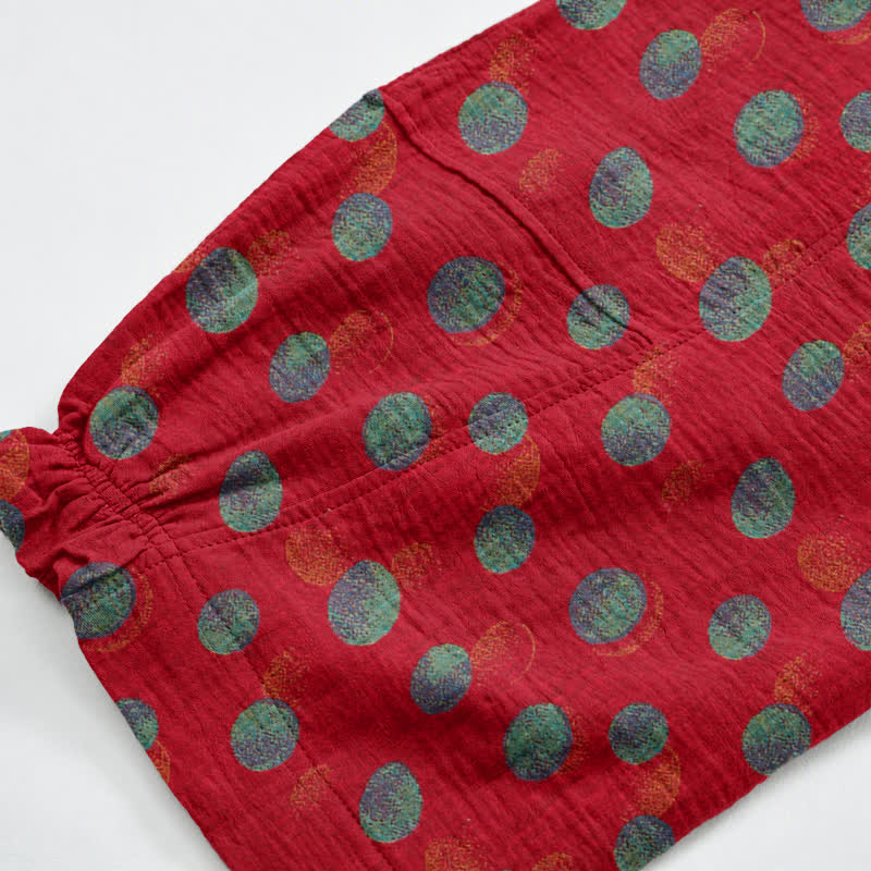 Polka Dot Cotton Harem Pants - image 5