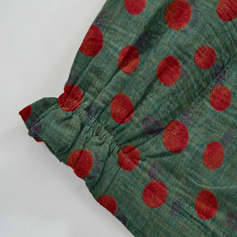 Polka Dot Cotton Harem Pants - image 10