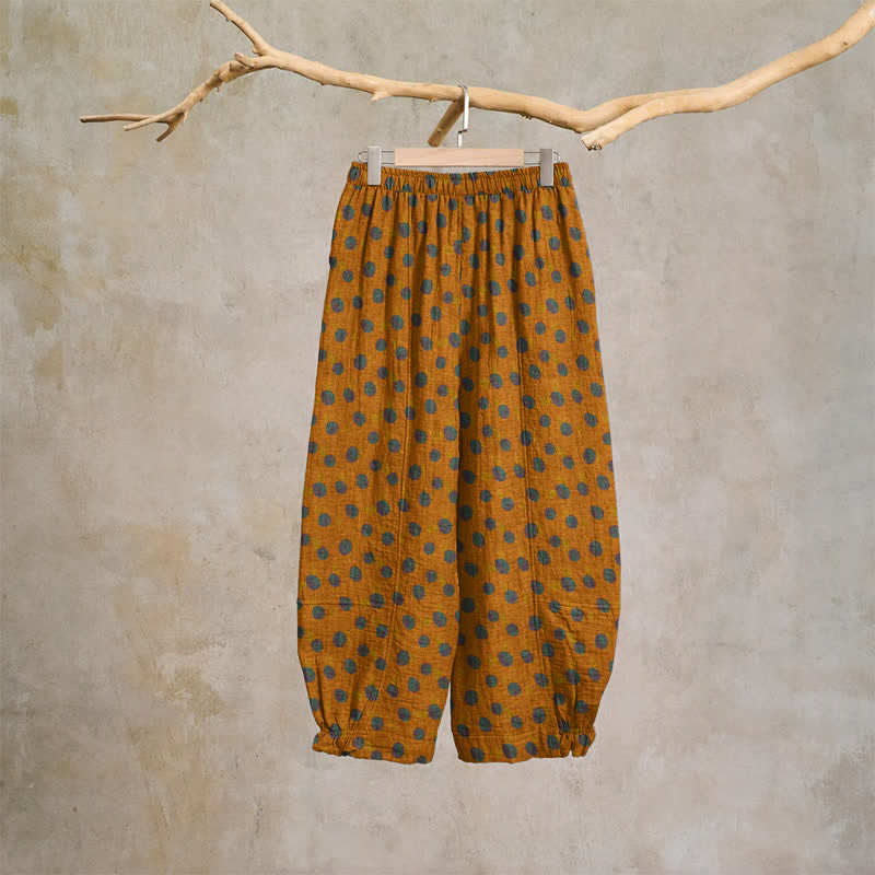 Polka Dot Cotton Harem Pants - image 19
