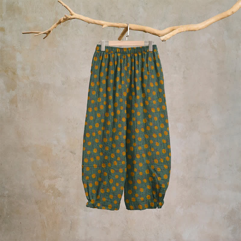Polka Dot Cotton Harem Pants - image 13