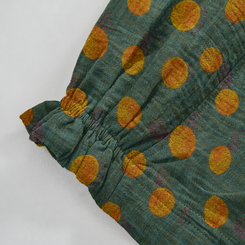 Polka Dot Cotton Harem Pants - image 16