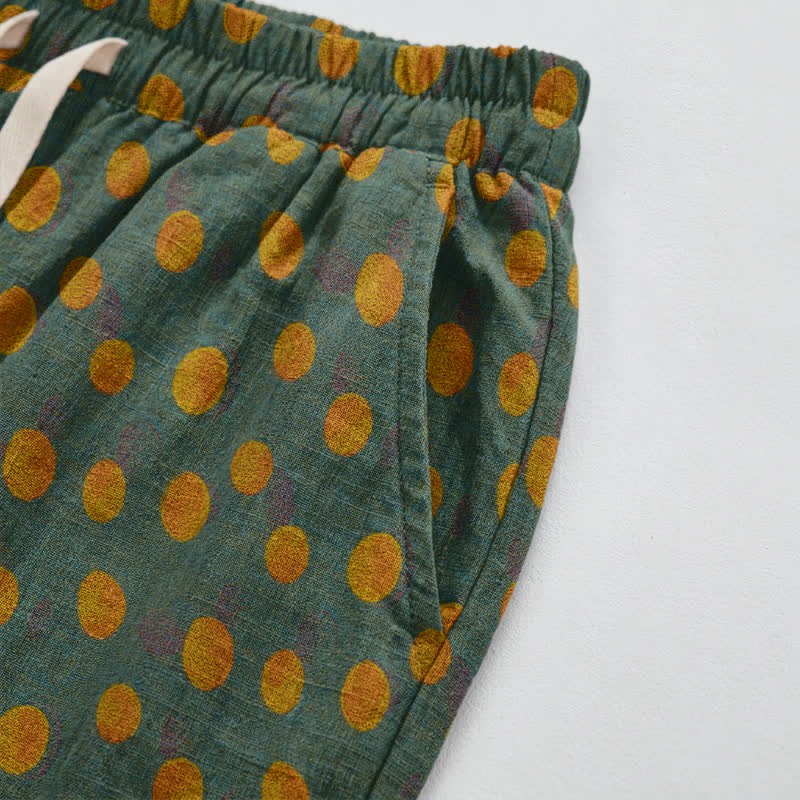 Polka Dot Cotton Harem Pants - image 15