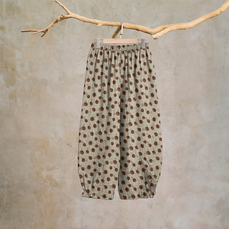 Polka Dot Cotton Harem Pants - image 31