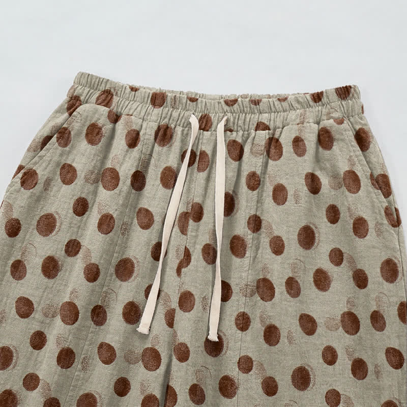 Polka Dot Cotton Harem Pants - image 32