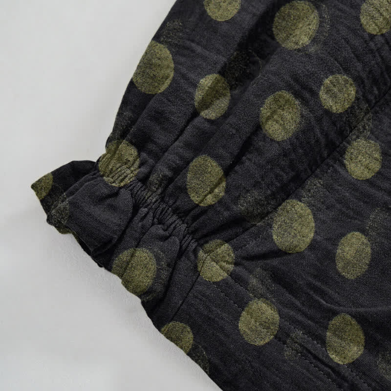 Polka Dot Cotton Harem Pants - image 40
