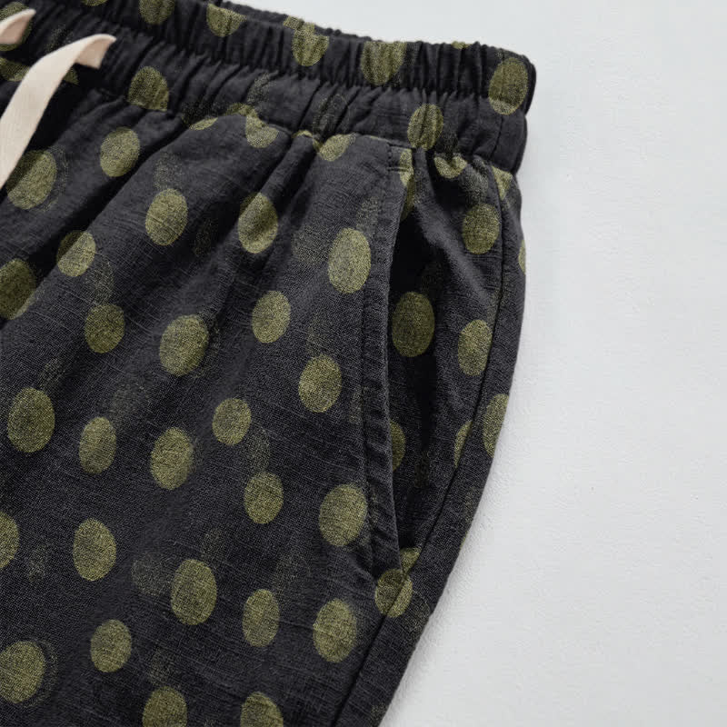 Polka Dot Cotton Harem Pants - image 39