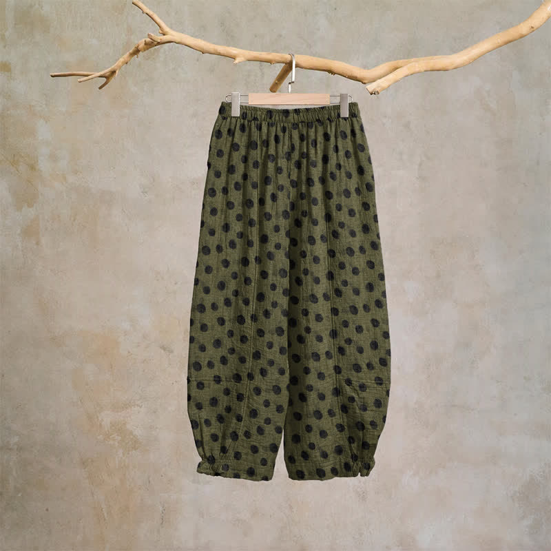 Polka Dot Cotton Harem Pants - image 43