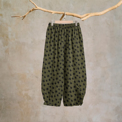 Polka Dot Cotton Harem Pants - image 43